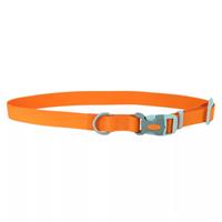 Coastal Water &amp; Woods Waterproof Adjustable Dog Collar Orange 1&quot; I029284b