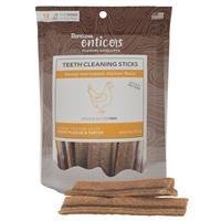 TropiClean Enticers Teeth Cleaning Sticks for Dogs Honey Marinated Chicken Flavor 12ct