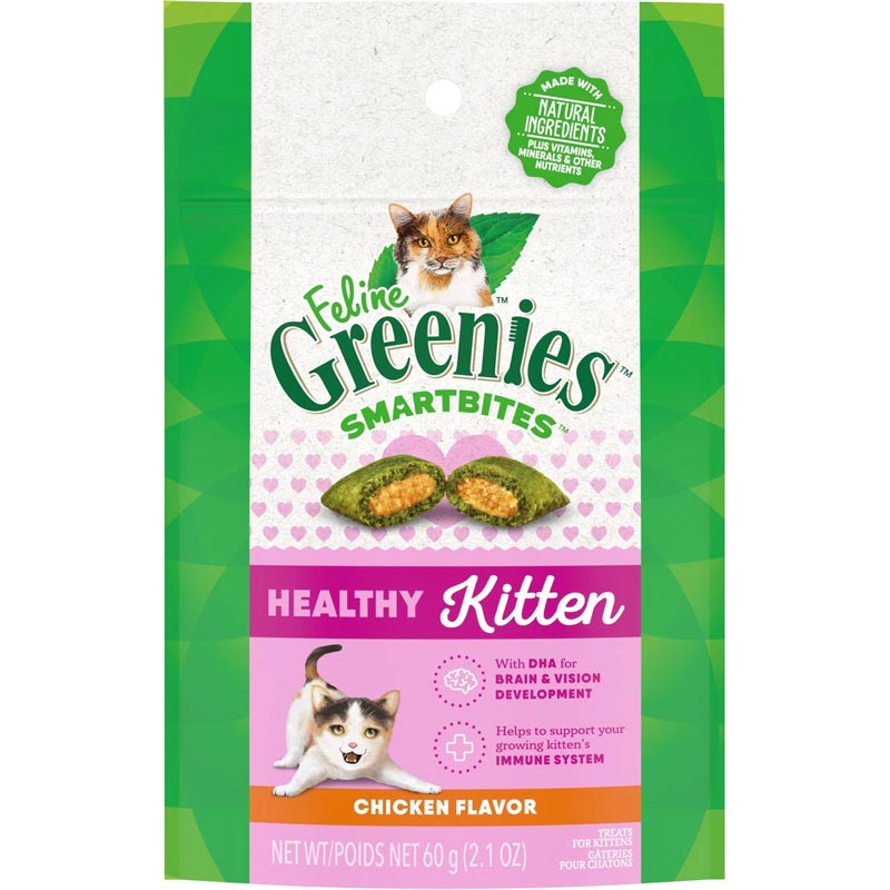 Feline Greenies Smartbites Healthy Kitten Chicken Flavor 2.1 oz. I029344