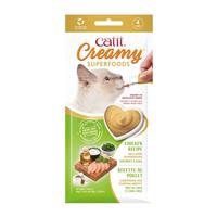 Catit Creamy Superfoods Chicken with Coconut &amp; Kale Treat for Cats 4pk I029474