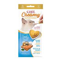Catit Creamy Superfoods Salmon with Quinoa &amp; Spirulina Treat for Cats 4pk I029476