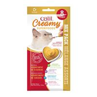 Catit Creamy Superfoods Mix Pack Assorted Flavors Treat for Cats 8pk I029478