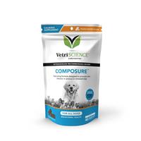 VetriScience Composure Calming Supplements for Dogs 45ct Peanut Butter Flavor Chews