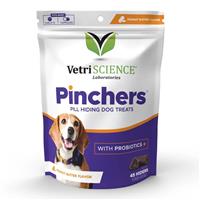 VetriScience Pinchers Pill-Hiding Peanut Butter Flavor Treats for Dogs 45 ct