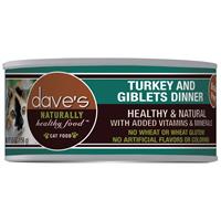 Dave’s Grain-Free Naturally Healthy Food Turkey &amp; Giblets Dinner Can Food for Cats 5.5 oz. I030724