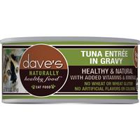 Dave’s Grain-Free Naturally Healthy Food Tuna Entree in Gravy Can Food for Cats 3 oz. I030734