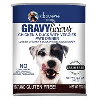 Dave&#39;s Pet Food Gravylicious Chicken &amp; Duck With Veggies Can Dog Food I030739
