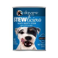 Dave&#39;s Stewlicious Meaty Beefy Stew Can Food for Dogs 13.2 oz. I030742