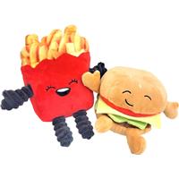 Shoreway Burger &amp; Fries Plush Dog Toy Set I030838
