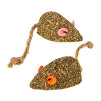 SmartyKat Mousy Mayhem Compressed Catnip Mice Cat Toy 2pk  I030853