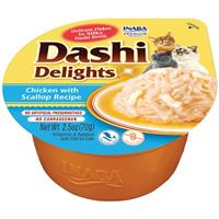 Inaba Dashi Delights Chicken with Scallop Flavored Bits in Broth Cat Food 2.5oz I030949