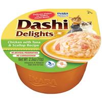 Inaba Dashi Delights Chicken with Tuna &amp; Scallop Flavored Bits Cat Food 2.5oz I030950