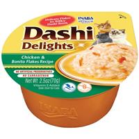 Inaba Dashi Delights Chicken &amp; Bonito Flakes in Broth Cat Food 2.5oz I030951