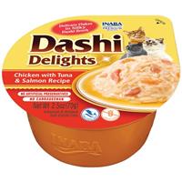 Inaba Dashi Delights Chicken with Tuna &amp; Salmon in Broth Cat Food 2.5oz I030954