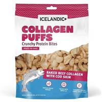 Icelandic+ Collagen Puffs Crunchy Protein Bites Treats for Cats Baked Beef with Cod Skin 0.5 oz. I031183