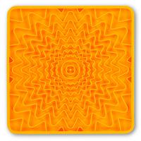 Messy Mutts Framed Interactive Silicone Lick Mat Orange 10&quot; X 10&quot; I031212