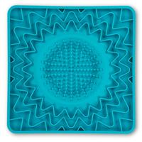 Messy Mutts Framed Interactive Silicone Lick Bowl Mat Blue 10&quot; X 10&quot; I031213