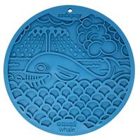 Sodapup eMat Enrichment Lick Mat Whale with Suction Cups Blue 8&quot; I031220