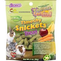 Brown&#39;s Tropical Carnival Timothy Snickets Treats 3oz I031352