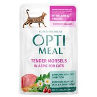 Optimeal Lamb &amp; Veggies in Savory Sauce Wet Cat Food, 3-oz pouch I031593