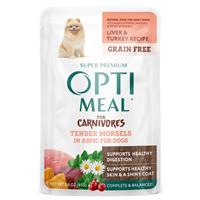 Optimeal Liver &amp; Turkey in Aspic Wet Dog Food, 3-oz pouch I031597