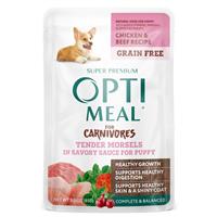 Optimeal Chicken &amp; Beef in Savory Sauce Wet Dog Food, 3-oz pouch I031598