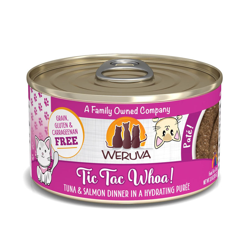 WERUVA Tic Tac Whoa Tuna &amp; Salmon Dinner in a Hydrating Pur&#233;e 3.0 oz. I031644