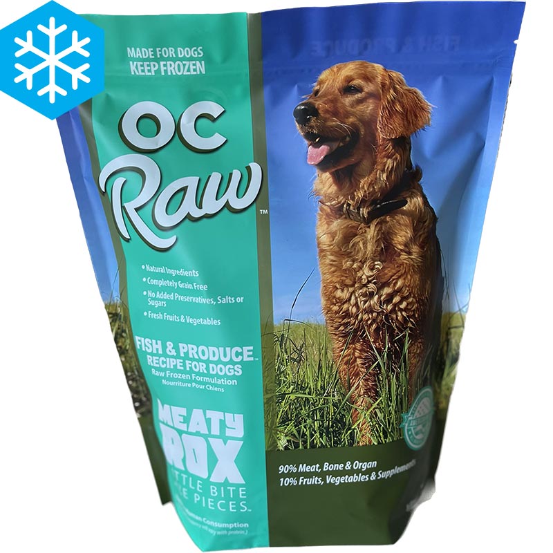 OC Raw Fish &amp; Produce Meaty Rox Recipe for Dogs 3 lb