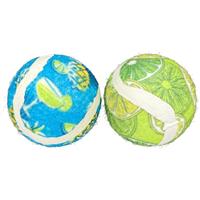 Multipet Margaritaville Tennis Ball Cat Toy 2pk I031976