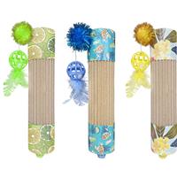 Multipet Margaritaville Roller with Pom Poms, Latice, Balls &amp; Feathers Cat Toy I031981