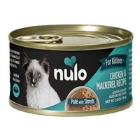 Nulo Kitten Grain Free Beef Chicken and Mackerel Pate with Shreds 2.8oz I032229