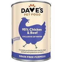 Dave&#39;s 95% Premium Meats Chicken &amp; Beef For Dogs 12.5 oz