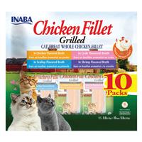Inaba Chicken Fillet Grilled Cat Treat Variety Pack 10 ct