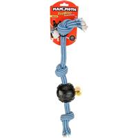 Mammoth TireBiter Ball with Treat Station &amp; EXTRA 3 Knot Rope Bone 20 in