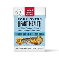 The Honest Kitchen Pour Overs Heart Health Turkey Broth &amp; Salmon Stew Meal Enhancer for Dogs 5.5 oz