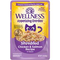 Wellness Appetizing Entrees Shredded Chicken &amp; Salmon Recipe 1.4 oz