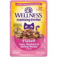 Wellness Appetizing Entrees Flaked Tuna, Mackerel &amp; Shrimp Recipe 1.4 oz