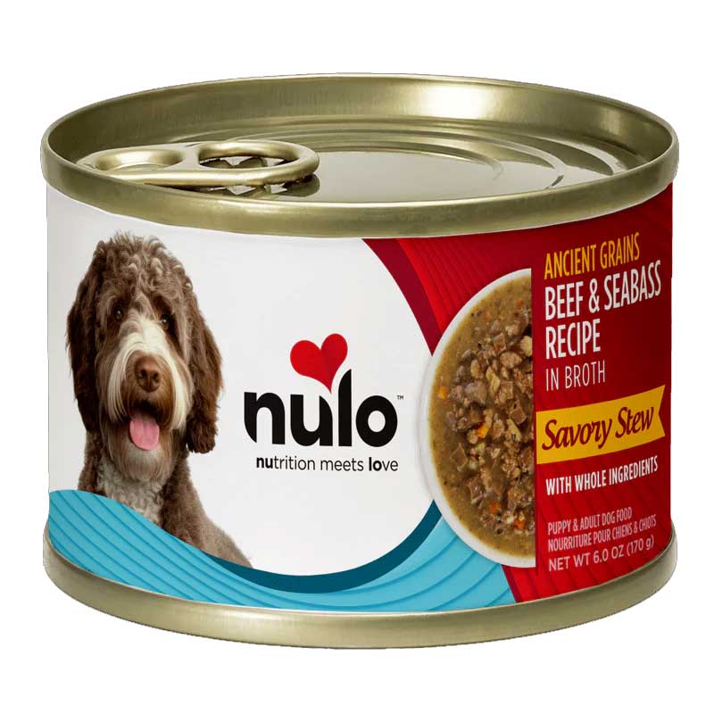 Nulo Ancient Grain Savory Stew Beef &amp; Seabass Stew Recipe 6oz I032965