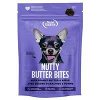 NutriSource Nutty Butter Bites Dog Treats with Peanut Butter &amp; Apple 6 oz