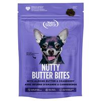NutriSource Nutty Butter Bites Dog Treats with Almond Butter &amp; Cranberry 6 oz