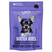 NutriSource Nutty Butter Bites Dog Treats with Almond Butter &amp; Blueberry 6 oz