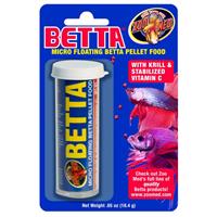 Zoo Med Betta Micro Floating Betts Pellet Food 0.65 oz. Z09761224102