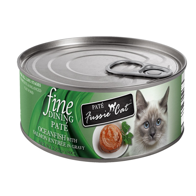Fussie Cat Fine Dining Oceanfish &amp; Salmon Pate 2.8oz I029561