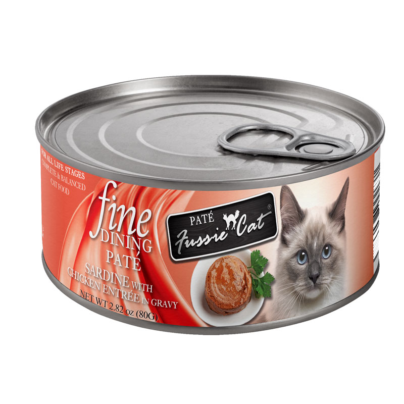 Fussie Cat Fine Dining Sardine &amp; Chicken Pate 2.8oz I029565