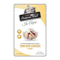 Fussie Cat Premium Pouches Tuna &amp; Chicken in Aspic 2.47oz I031307