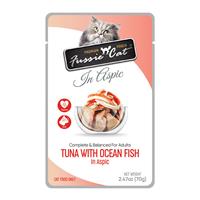 Fussie Cat Premium Pouches Tuna &amp; Salmon in Aspic 2.47oz I031309