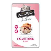 Fussie Cat Premium Pouches Tuna &amp; Salmon in Aspic 2.47oz I031310