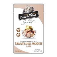 Fussie Cat Premium Pouches Tuna &amp; Small Anchovies in Aspic 2.47oz I031312