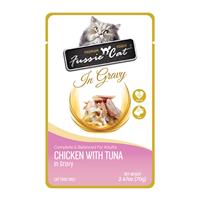 Fussie Cat Premium Pouches Chicken &amp; Tuna in Gravy 2.47oz I031314