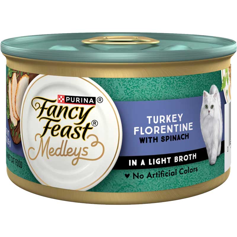 Fancy Feast Turkey Florentine with Garden Greens Cat Food 3oz 98535